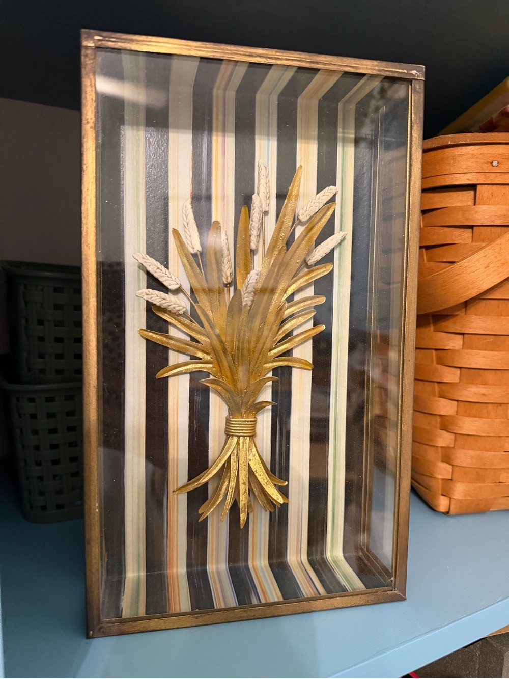Mackenzie Childs Wheat shadow box